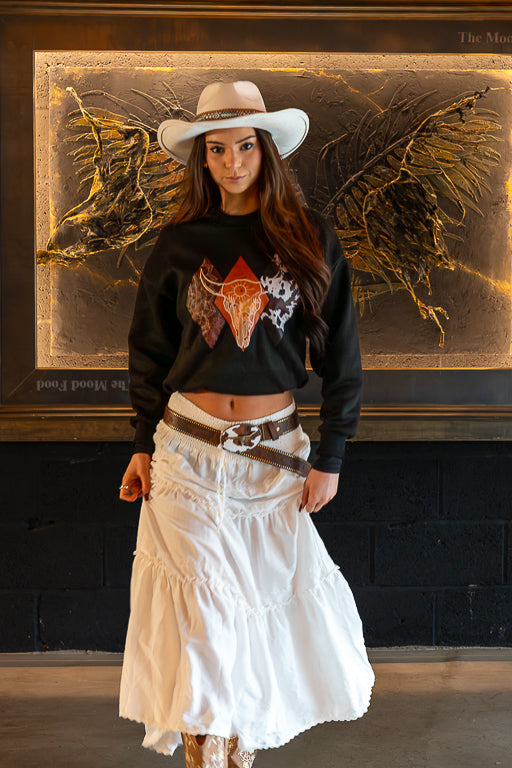 Good Intentions - White Boho Tiered Maxi Skirt